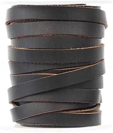 Cleverdelights tamno smeđa kožna kabla od 1/4 - 25 stopa - 6.3 mm originalni kožni remen