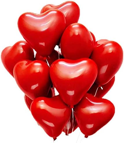 Baloni za lateks Soochat Heart, baloni za Valentinovo, baloni za crvene srčane boje za Dan za valentinovo
