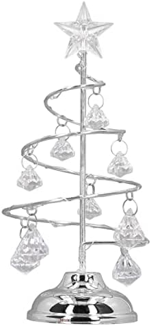 FDIT LED božićna svjetla Lampanj male kristalno ukrasne željeznog stabla noćno svjetlo Ornament Božićni