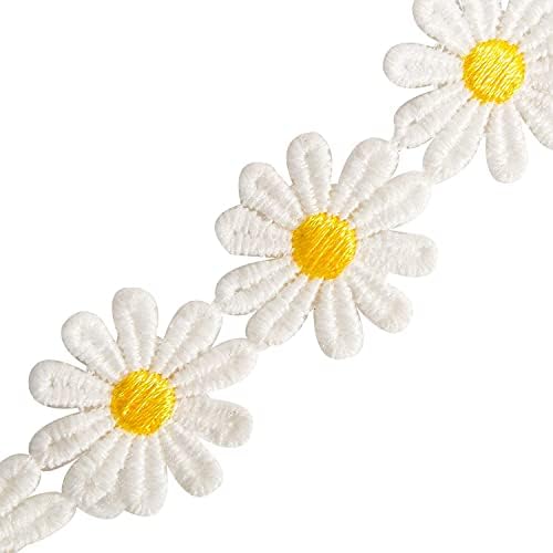 XIBOYA Tekstilna daisy Sunce Cvjetni čipka i ukrasi za šivanje i umjetničke zanatski projekti