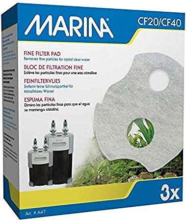 Marina CF Fina Filterska pena za Cf20/CF40 akvarijske filtere, zamjenski medij za filtere akvarija, 3 pakovanja,