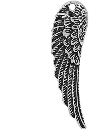 Jgfinds anđeoska krila Privjesci Za privjeske-10 pakovanje srebrnog tona DIY potrepštine za izradu nakita