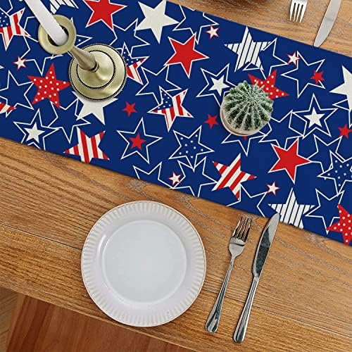4. jula trkač stola američka zastava zvijezde Patriotski Dan sjećanja Dan nezavisnosti dekoracije domaća