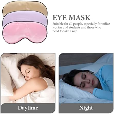 Healeved ženske sjenilo 3pcs silk maske za oči maske za oči Podesive noćne blacktout navlake zaslijepljenih