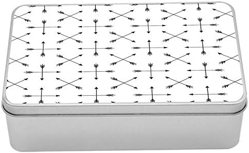 AMBESONNE arrow Metalna kutija, osnovna ilustracija dugih šiljastih štapića koji se preklapaju na običnu