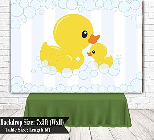 8x6ft pozadina fotografije slatka mala žuta patka tema Baby tuš Bubble pozadina Ducky Party ukrasi za događaje