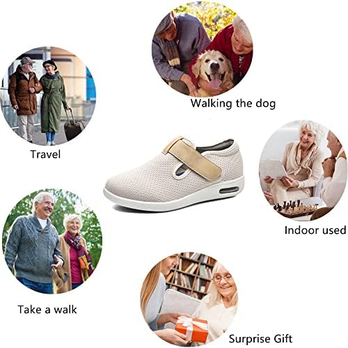 GSFY ženske dijabetičke cipele široka širina podesiva zatvarača Edema cipele za šetnju za starije osobe
