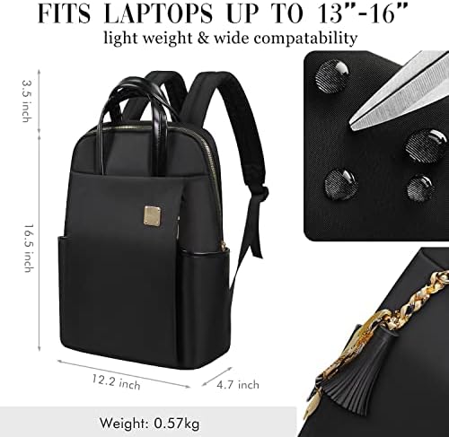 Laptop ruksačka torbica 14 do 15,6 inča 16 za žene mini male tankog kofera za poslovne radove Commuter College