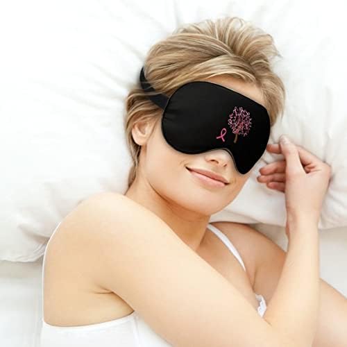 Ružičasta svjesnost Traka stabla za spavanje maska ​​za mekanu smiješnu hladu očiju za spavanje očiju za