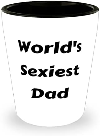 Najseksi tata na svijetu Shot Glass, tata poklon od sina, lijepa keramička čaša za oca