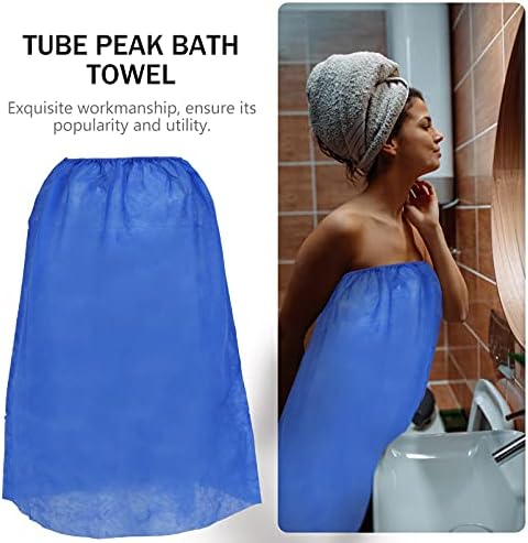 Exquart plava haljina plava sauna s kašilom za jednokratnu upotrebu salona sa salonom haljina 10pcs jednokratna