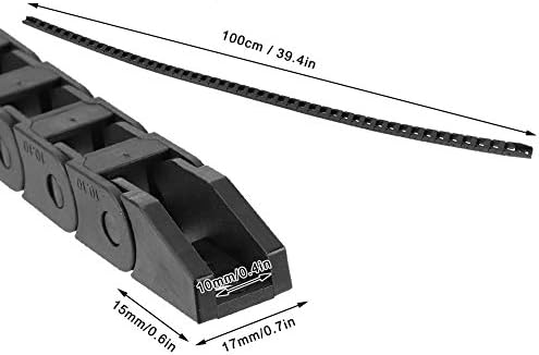 1m R18 lanac za vuču kablova Crni najlonski nosač žice CNC alatna mašina 10x10mm