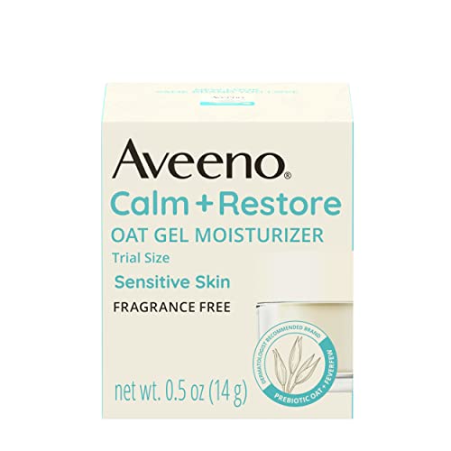 Aveeno Calm + Restore Oat Gel hidratantna krema za lice za osjetljivu kožu, brzo upijajući, umirujući lagani