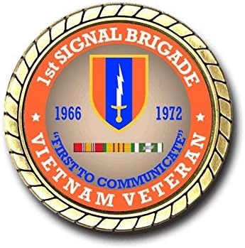 1. signalna brigada Vijetnam Veteran Challenge Coin - službeno licenciran