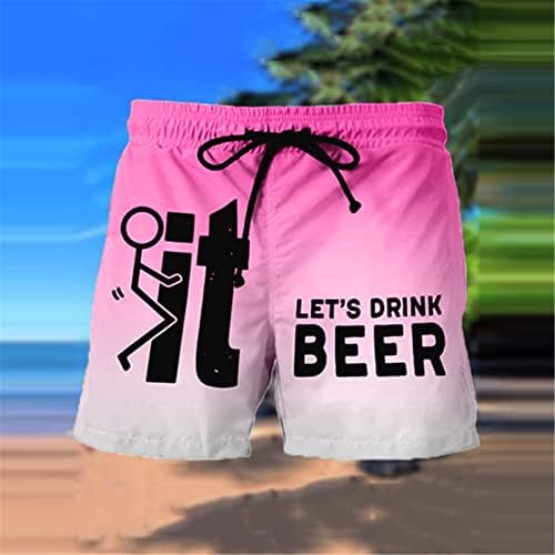 Uslužni kratke hlače Muške kratke hlače Havajske kratke hlače Karton Tropsko štampanje Atletski ljetni plivajući