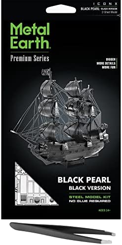 Metalne zemlje fascinacije Premium serije Crni Biser brod crna verzija 3D metalni model komplet paket sa