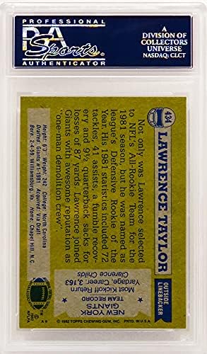 Lawrence Taylor 1982 TOPPS Fudbal 434 RC Rookie kartica - PSA 8 Nm-MT