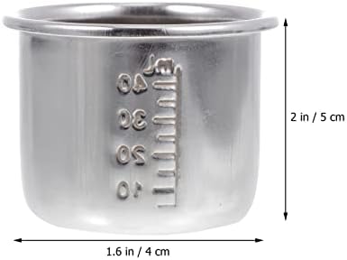 Staklene posude od nehrđajućeg čelika za mjerenje čaša za mjerenje: 10pcs 40ml Metalna bolnica mjerna čaša