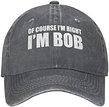 naravno da sam u pravu Ja sam Bob šeširi oprana pamučna kapa Podesiva klasična kamiondžija Tata šešir za