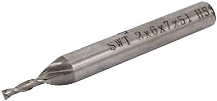 X-DREE 2mm x 6mm CNC 2 Flaute HSS ravna bušilica za glodalicu (2 mm x 6 mm CNC 2 canales Flauta HSS Recta
