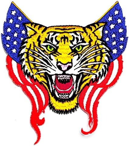 Kleenplus američka zastava Tigar Crtić Patch Tiger naljepnica Craft zakrpe Uradi Sam aplikacija vezeni šivati