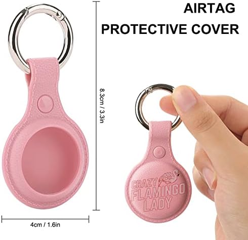 Crazy Flamingo Lady Holder za AirTag privjesak za ključeve TPU zaštitni poklopac Slučaj Locator oznaka za