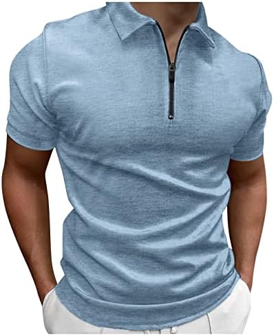 V izrez T majice muškarci muški pamuk muški mišić isključuju košulje na ovratniku Slim Fit s kratkim rukavima