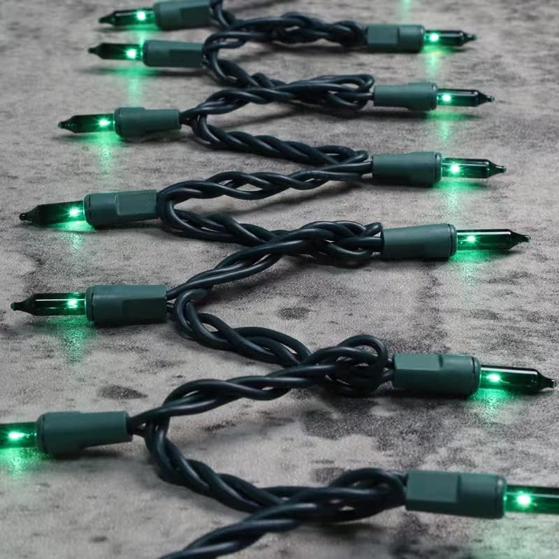 GLOWNOVA zelena žica, zelena, žarulja sa žarnom niti 100 Mini žarulja za unutrašnju jelku vijenac Rođendanska