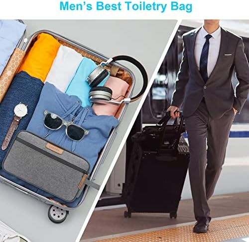 Lacdo toaletna torba za muškarce, Organizator putnih toaleta Dopp Kit vodootporna velika torba za brijanje