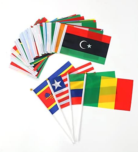 54 Pakirajte afričke državne zastave, male zastave svjetskih međunarodnih zastava na štapovima, svjetske