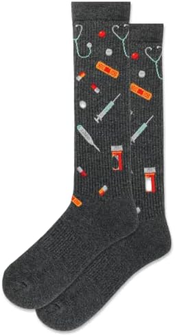 Hot Sox Muška zabava nad kompresijom teleta 1 par paket-Cool OTC razgovor Starter Novelty Fashion Socks