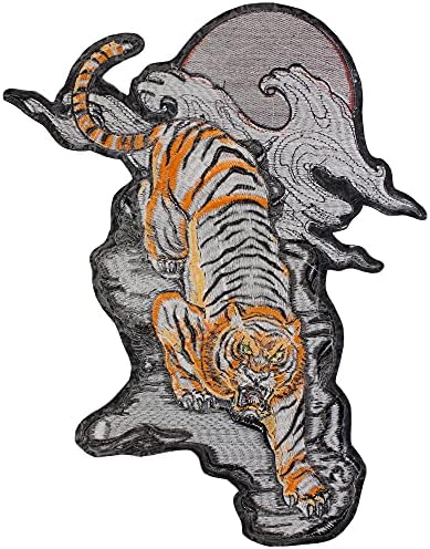 Veliki tigrasti vez applički željezo na zakrpama ukrasna kožna jakna ruksaka šivaći pribor 1 komad
