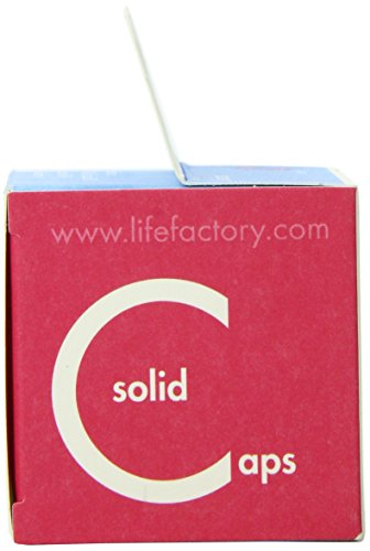 Lifefactory Flat Caps 2-pakovanje za staklene flašice za bebe od 4 unce i 9 unci bez BPA, bijele