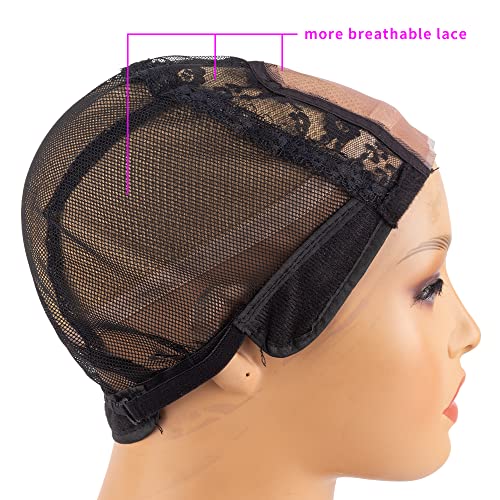 Neobeauty 4x4 čipkasta kapa za periku za izradu perika 4 pakovanja u dio perike prozračna čipkasta mrežasta