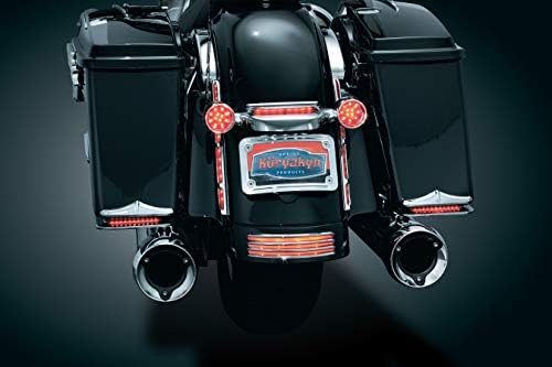 Kuryakyn 3163 Pribor za motocikl: zakrivljena montirana za licencu za 2006-16 Harley-Davidson motocikli,