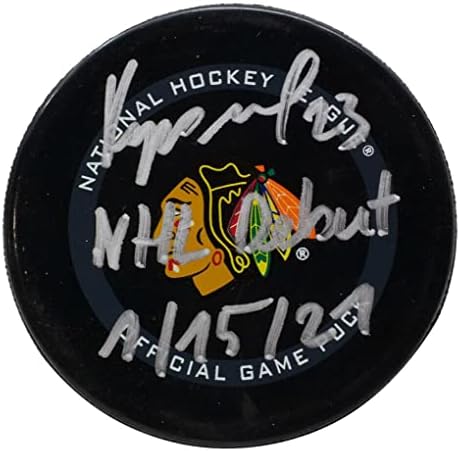 Philipp Kurashev potpisao Blackhawks zvanični NHL igra hokej pak Insc fanatika-autogramom NHL Pak