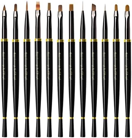 WENLII Art uzorak Painting Nails Pen Carving Brush akrilne četke Gel Extension Builder premaz olovka za