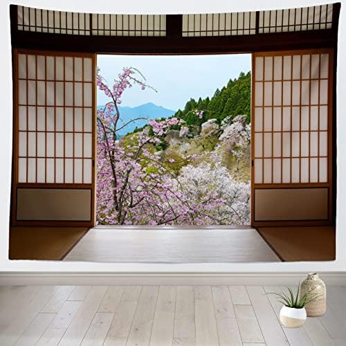 BELECO 10x8ft tkanina japanski stil lobi prazna soba pozadina prolećna Bašta trešnja cvetovi planinsko drveće