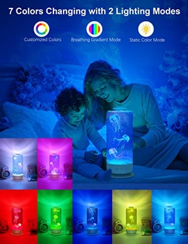 Lava lampa za meduze 2,5 L USB Plug-in lampa za meduze, LED akvarijum za meduze koji menja boju sa kontrolom brzine & 2 režima svetla, lampa raspoloženja za sobu kućne kancelarije, pokloni za decu Tinejdžeri devojčice dečaci odrasli