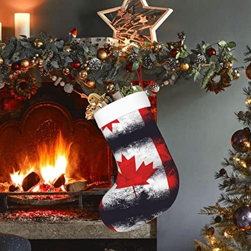 Elbull Personalizirane božićne čarape Kanadska zastava Božićne čarape za obiteljski odmor Xmas Dekoracije