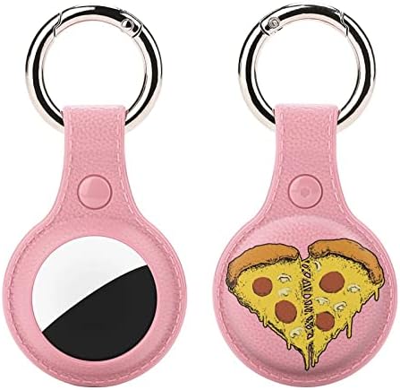 Pizza Heart zaštitna futrola kompatibilna za AirTag držač lokatora protiv gubitka s privjeskom za ključeve