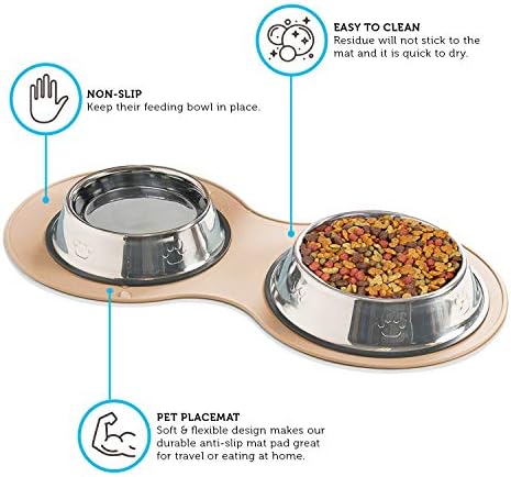 Paws & Pals podloga za hranu za pse - prostirke za hranjenje kućnih ljubimaca za podove-vodootporni silikonski