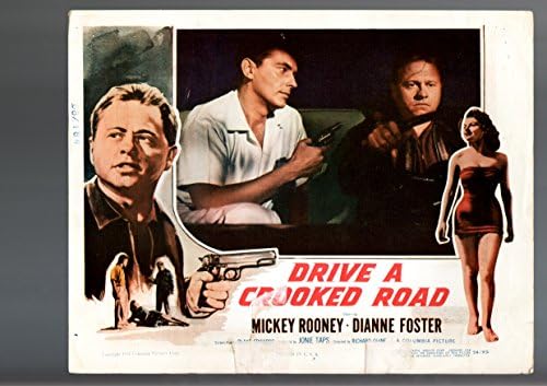 FILM POSTER: DRIVE A CROOKED ROAD-1954-MICKEY ROONEY-LOBI KARTICA VG