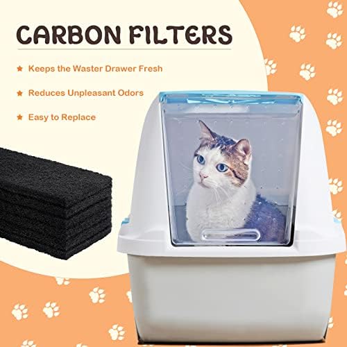12 komada kutija za smeće za mačke Filter aktivnog uglja filteri za Ugljik zamjenski filteri, deblji održavaju
