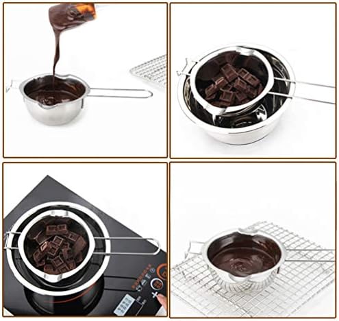 Cabilock Candy Chocolate Melting Pot nehrđajući čelik dvostruki Kotlovski lonac metalni lonac sa ručkom
