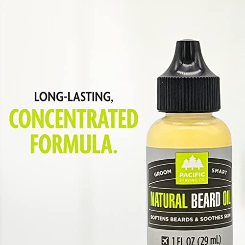 Pacific brijanje Company prirodno ulje za bradu-hidratantna krema za bradu i regenerator za muškarce - ulje