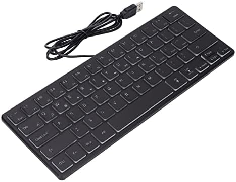 ASHATA Mini USB žičana tastatura za igre 64 tasteri RGB pozadinsko osvetljenje tastatura za kompjuterske