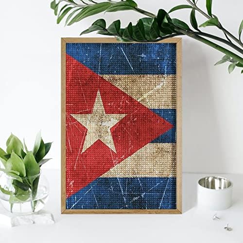 Vintage kubanska zastava ukrasni dijamantski slikarski setovi smiješni 5D diy pune bušilice Dijamantne tačke