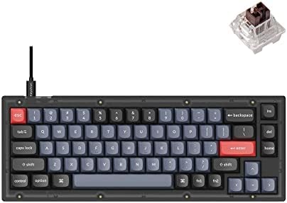 Keychron V2 žičana prilagođena mehanička tastatura, 65% rasporeda QMK/VIA programabilni makro sa Hot-swapable