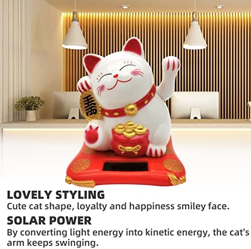 Koxxud Lucky Mačka mahala ruka, živopisna i lijepa kineska mačka, solarna sreća za ukrašavanje statua za